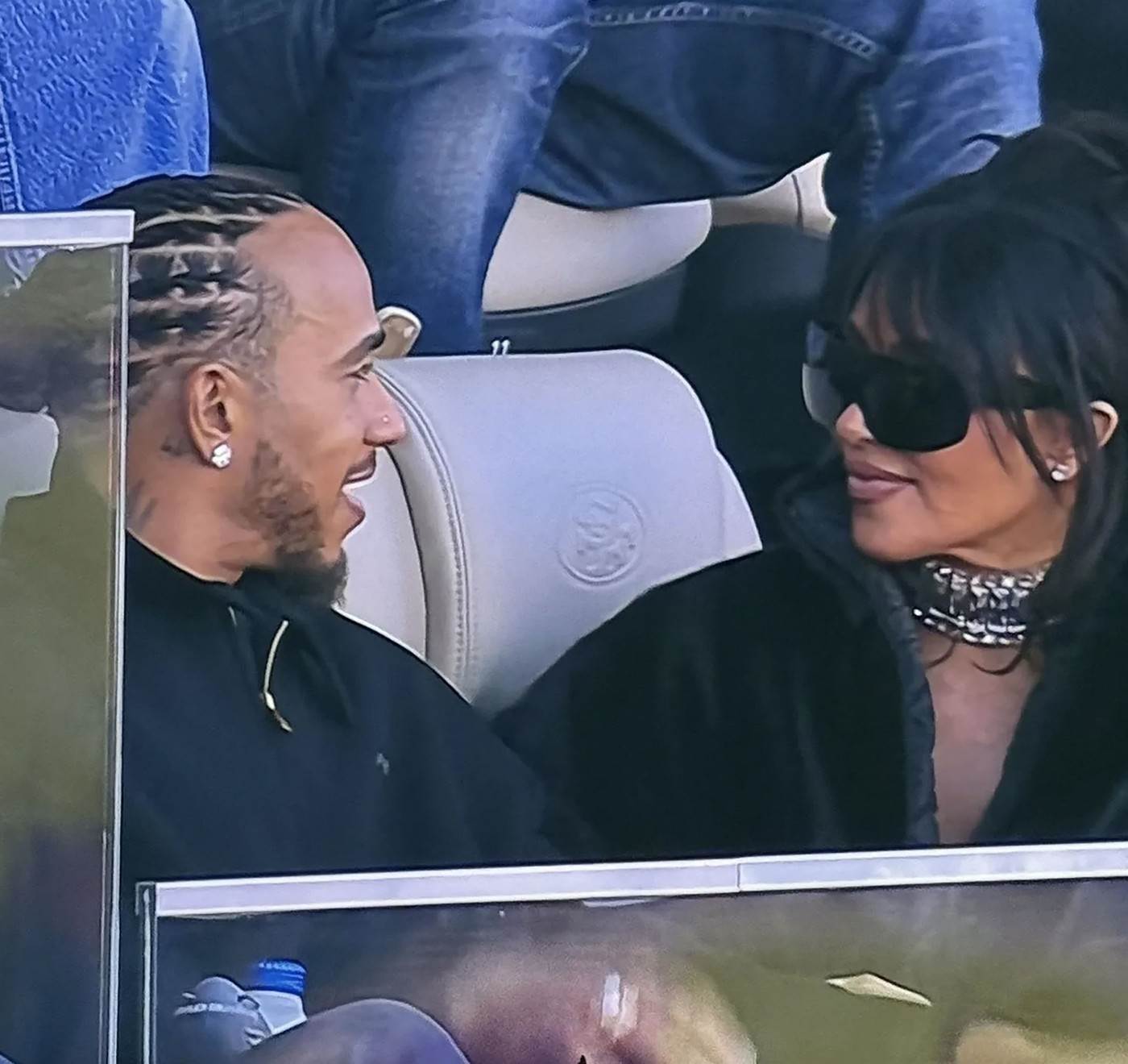 Super Bowl 2026 Bad Bunny halftime Kim Kardashian Lewis Hamilton