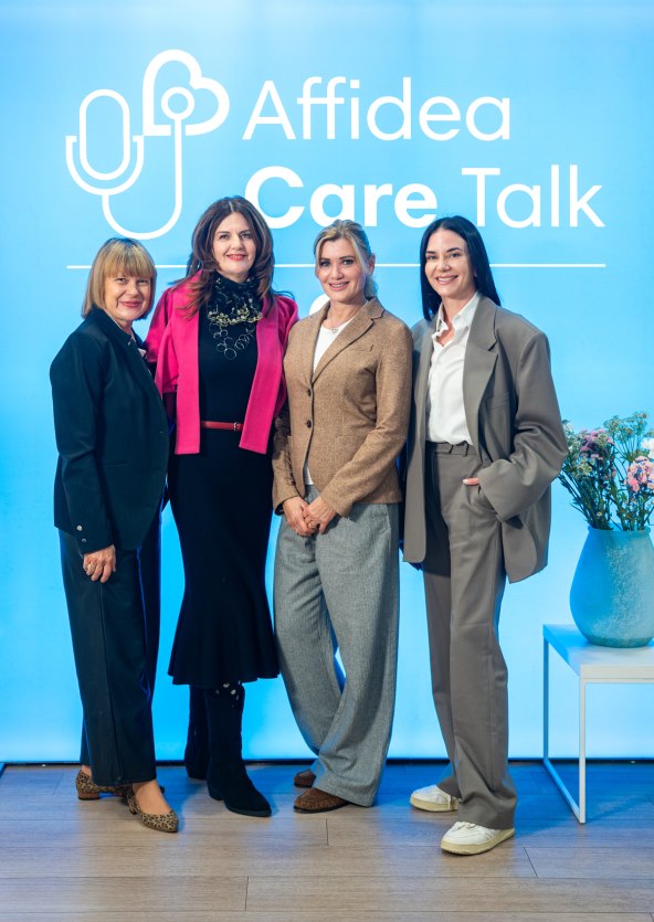 doc. Marija Milićević i prim. mr. sc. Marijana Gulin dr. med. iz Affidea poliklinika, Vanja Horvat, CEO Zeo i Maja Blažević, CEO Materrie .jpg