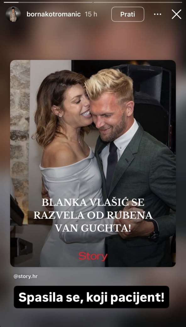 Borna Kotromanić komentirala razvod Blanke Vlašić i Rubena Van Guchta