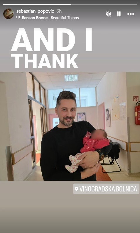 Sebastian Popović s kćeri