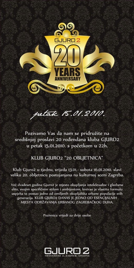 Gjuro II slavi 20. godina