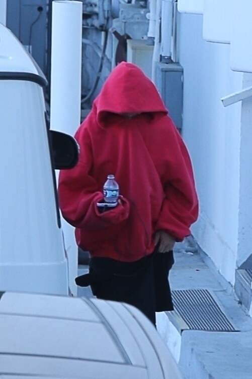 Justin Bieber skriva se od paparazza