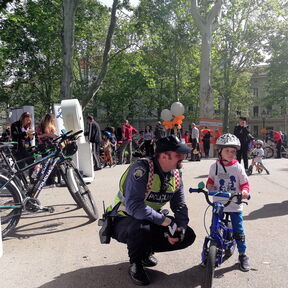 Orange bike ride