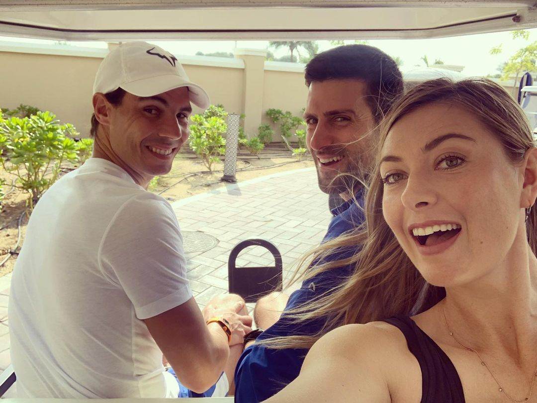 Marija Šarapova, Novak Đoković i Rafael Nadal