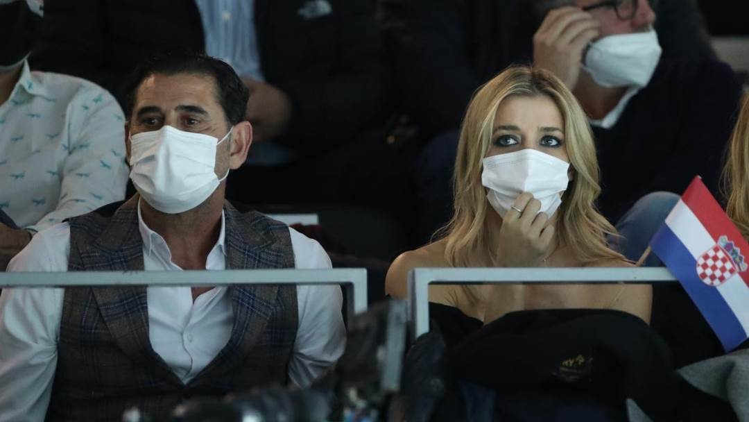 Fani Stipković i Fernando Hiero na tribinama na finalu Davis Cupa između Hrvatske i Rusije