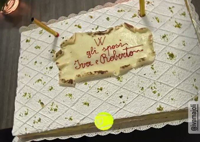 Torta na vjenčanju Ive Majoli