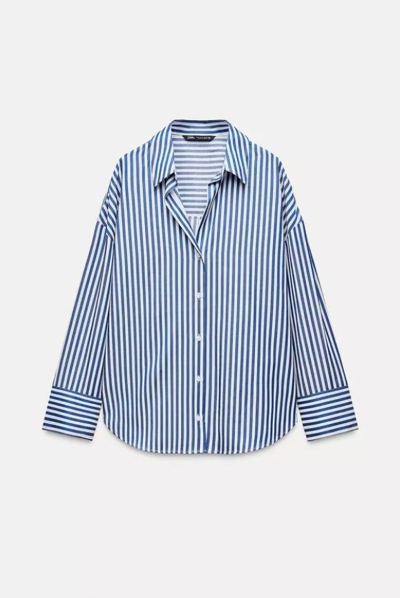 PRUGASTA KOŠULJA OD POPELINA/ ZARA/ 19,95 EUR