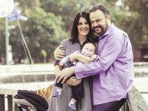 Siniša Ružić sa suprugom Sandom i sinom