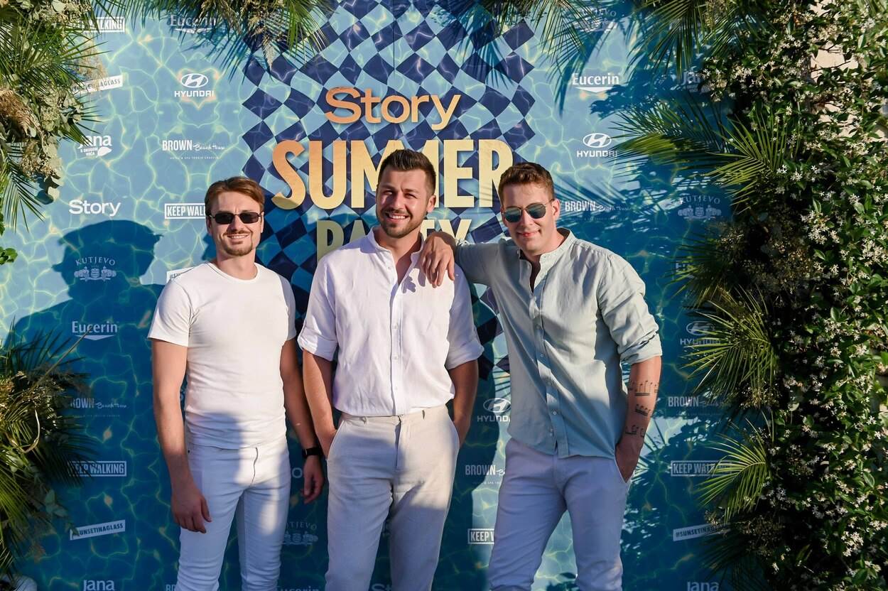 Alen Đuras, Jure Brkljača i Dino Petrić na Story Summer Partyju 2023.