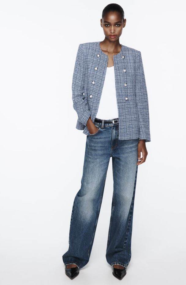 TEXTURED JACKET WITH ROUND NECK, ZARA, 49.95 EUR/376.35 KN