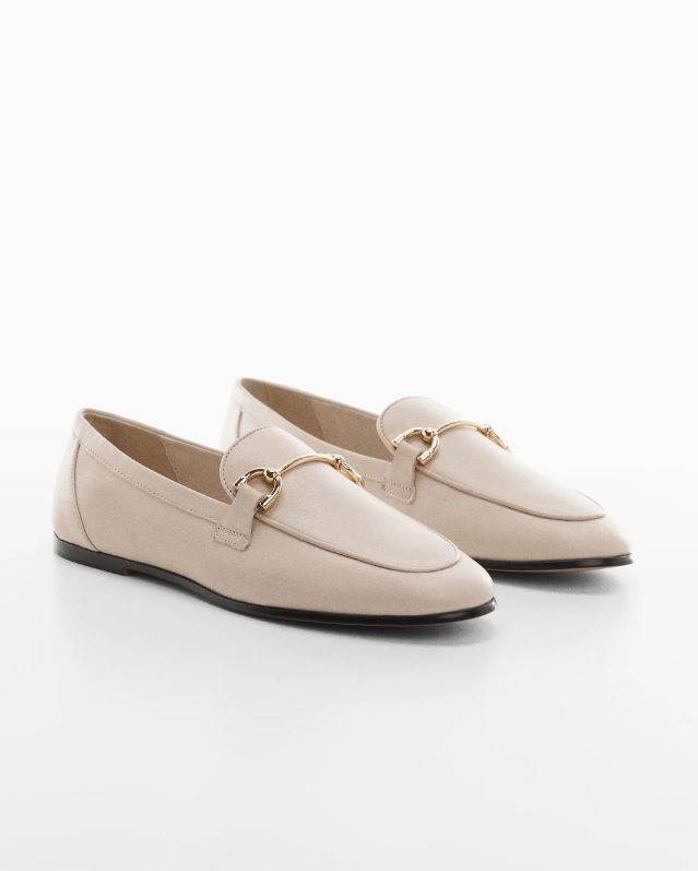 Leather moccasins with metallic detail, Mango, 59.99EUR/ 451.99kn