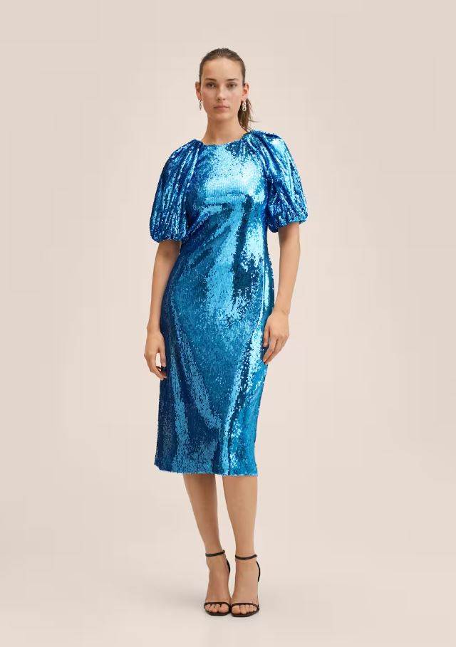 HALJINA S PUF RUKAVIMA I ŠLJOKICAMA/MANGO/51,08 EUR