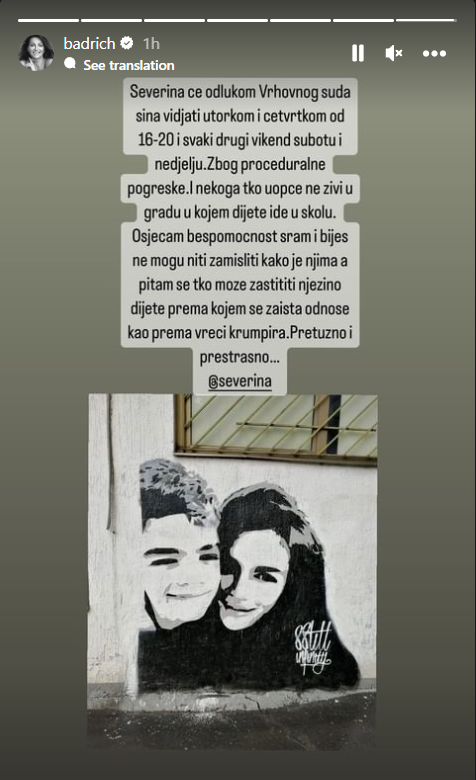 Severinina majka njezina je najveća potpora