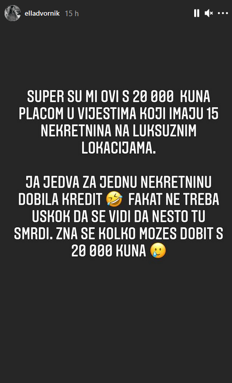 Ella o USKOK-ovim akcijama: 'Zna se koliko možeš dobiti sa 20 000 kuna'