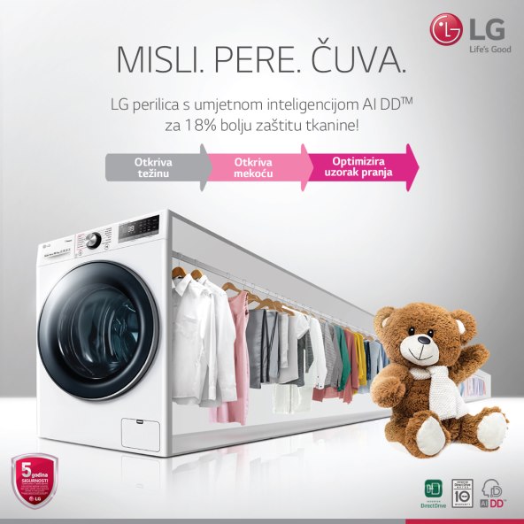 Lakši i ugodniji život uz LG-eve pametne perilice rublja
