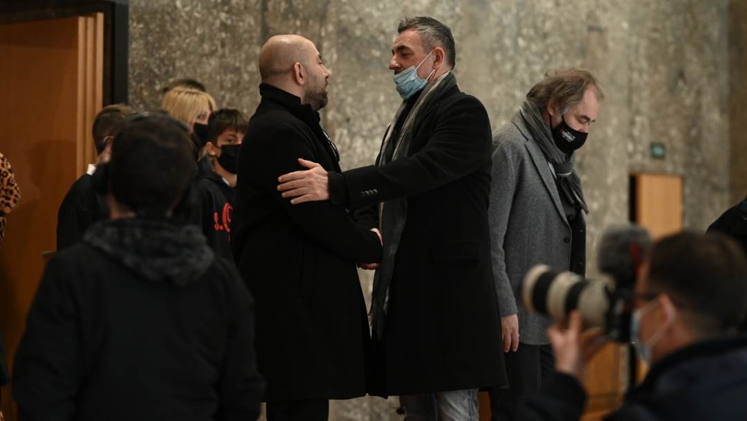 Kristijan Rahimovski i Sandi Cenov na komemoraciji Akija Rahimovskog