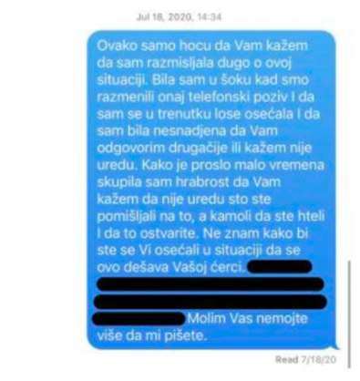 Screenshot razgovora Petre Divac i Niše Saveljića