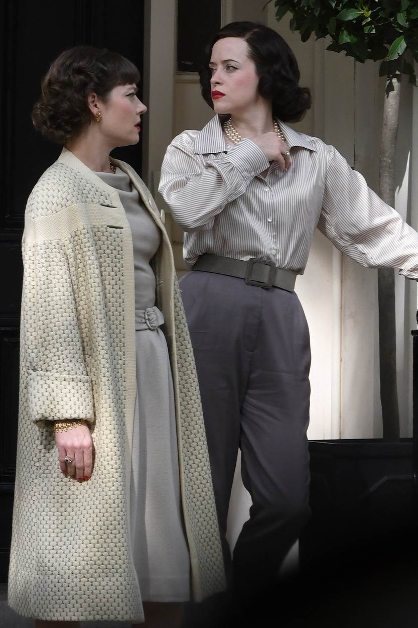 Claire Foy kao vojvotkinja Margaret na snimanju serije A Very British Scandal.jpg