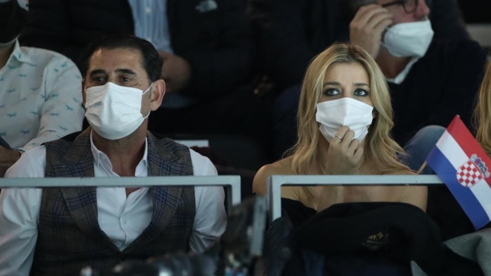 Fani Stipković i Fernando Hiero na tribinama na finalu Davis Cupa između Hrvatske i Rusije