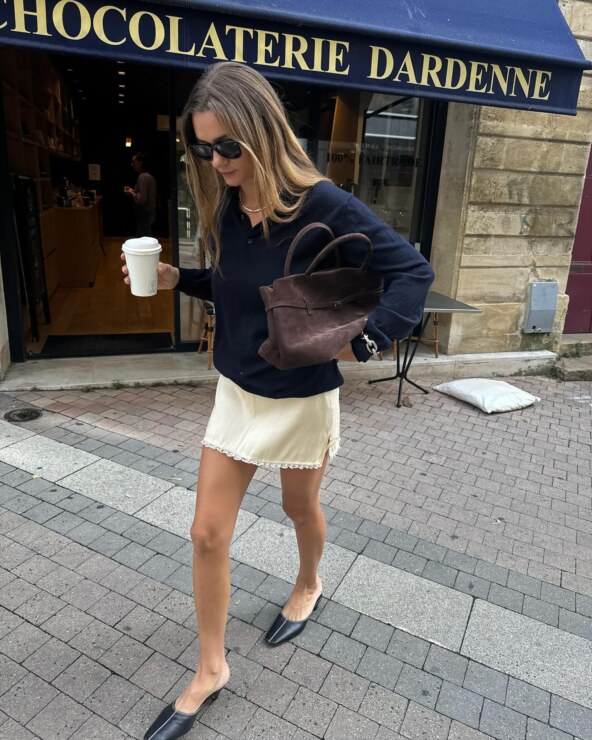 Slip suknja sa čipkom