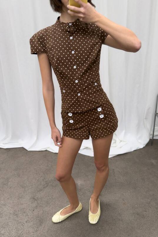 POLKA DOT POPLIN TOP/ ZARA/ 25.95 EUR