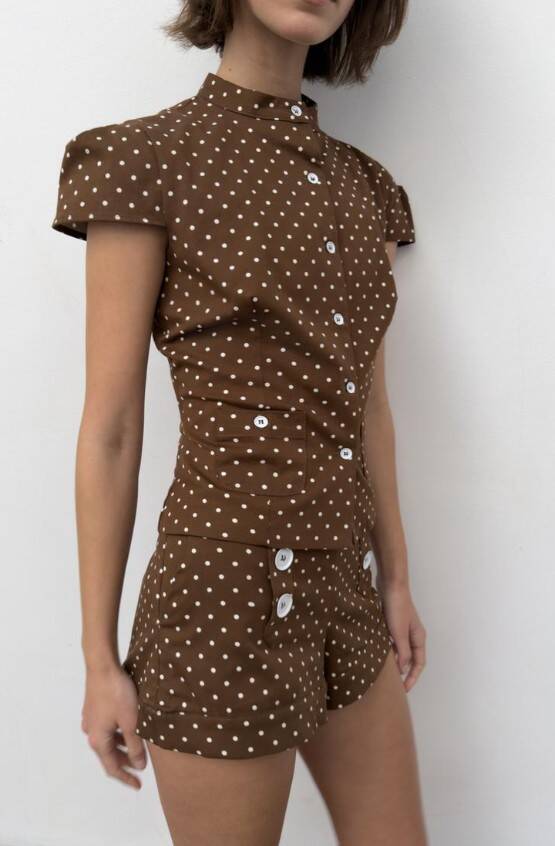 POLKA DOT POPLIN TOP/ ZARA/ 25.95 EUR