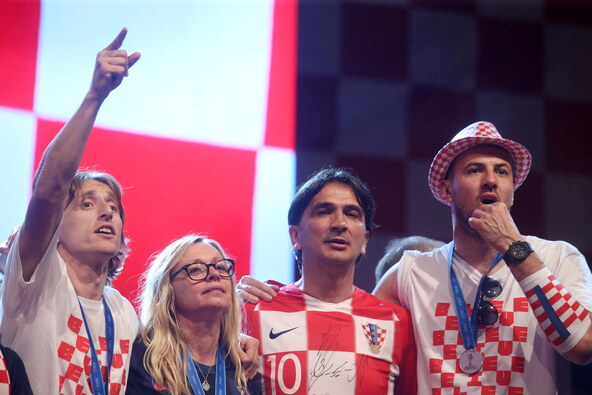 Luka Modrić, Iva Olivari, Zlatko Dalić, Danijel Subašić