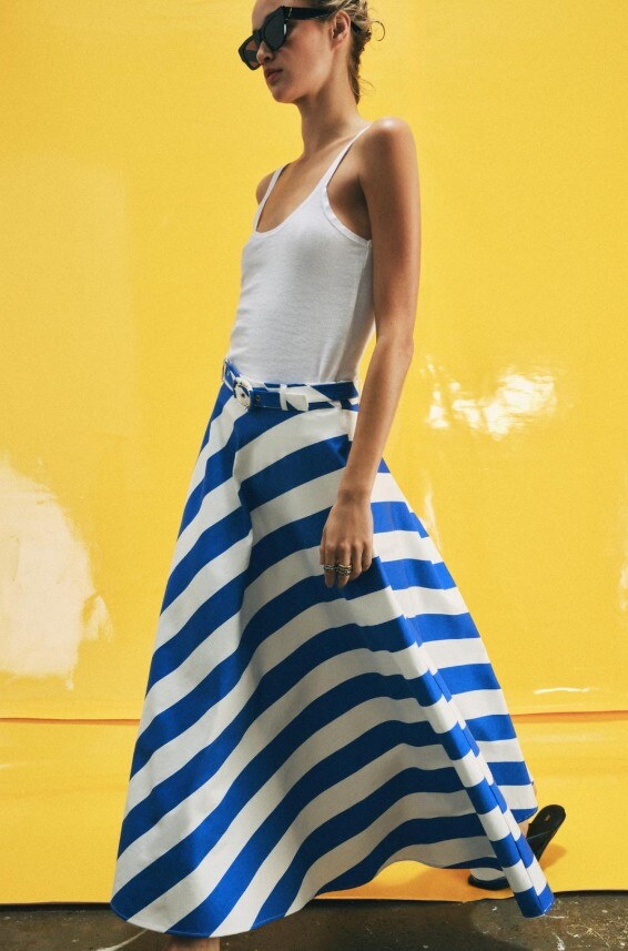 STRIPED MIDI SKIRT WITH BELT/ ZARA/ 39.95 EUR