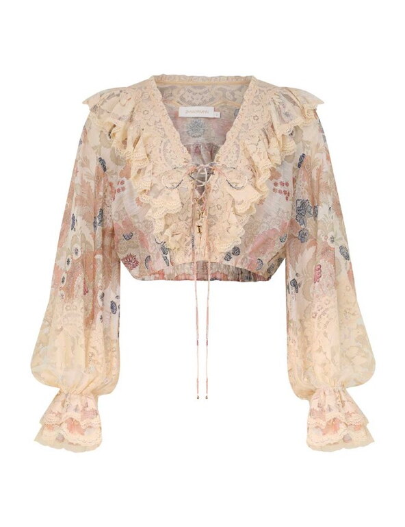 Rebellion Lace-Up Blouse/ Zimmermann