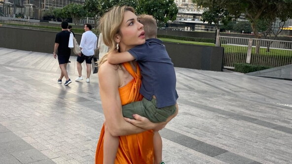 Anja Alavanja Viljevac sa sinom