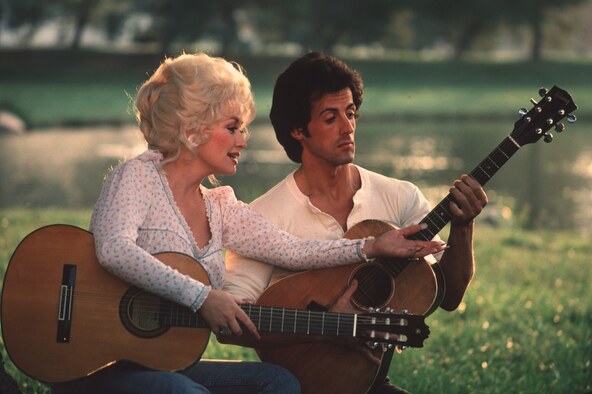 Dolly Parton i Sylvester Stallone 1984.