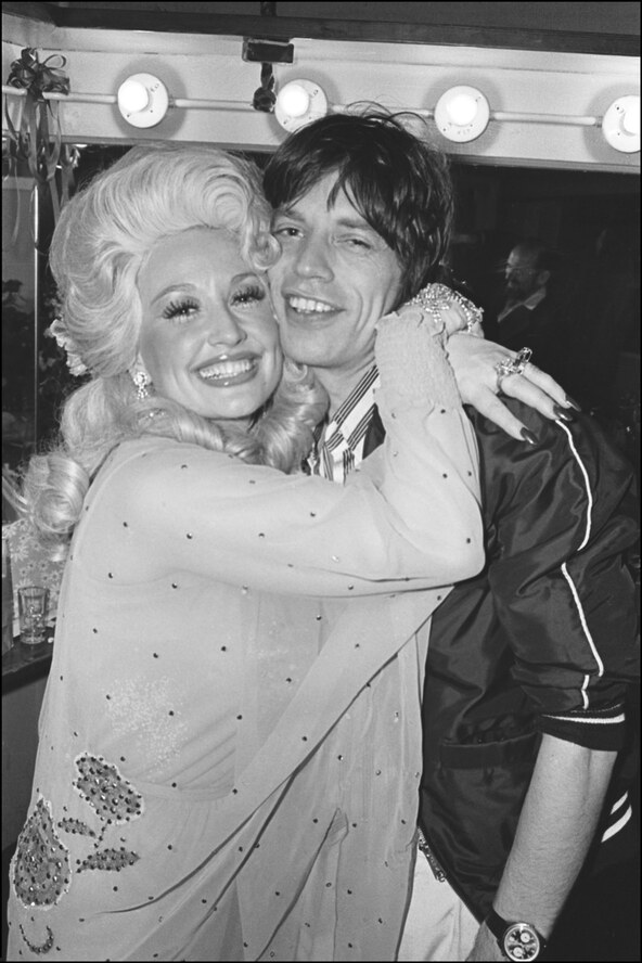 Dolly Parton i Mick Jagger 1977.
