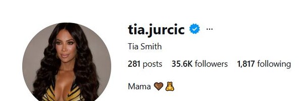 Tia Jurčić se na Instagramu sada zove Tia Smith