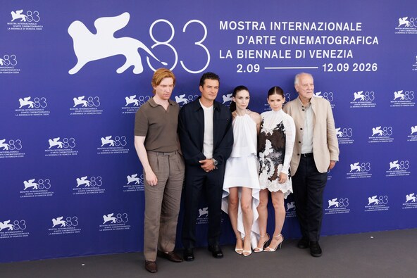 Bucking Fastard Photocall Domhnall Gleeson Rooney Mara Werner Herzog Kate Mara i Orlando Bloom