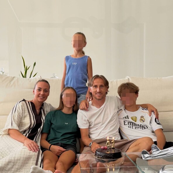 Luka Modrić s obitelji