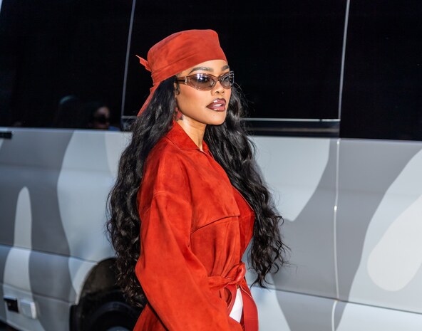 NYFW street style Teyana Taylor