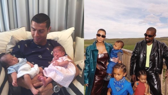 Kim Kardashian, Kanye West i Cristiano Ronaldo s djecom