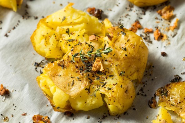 smashed potatoes