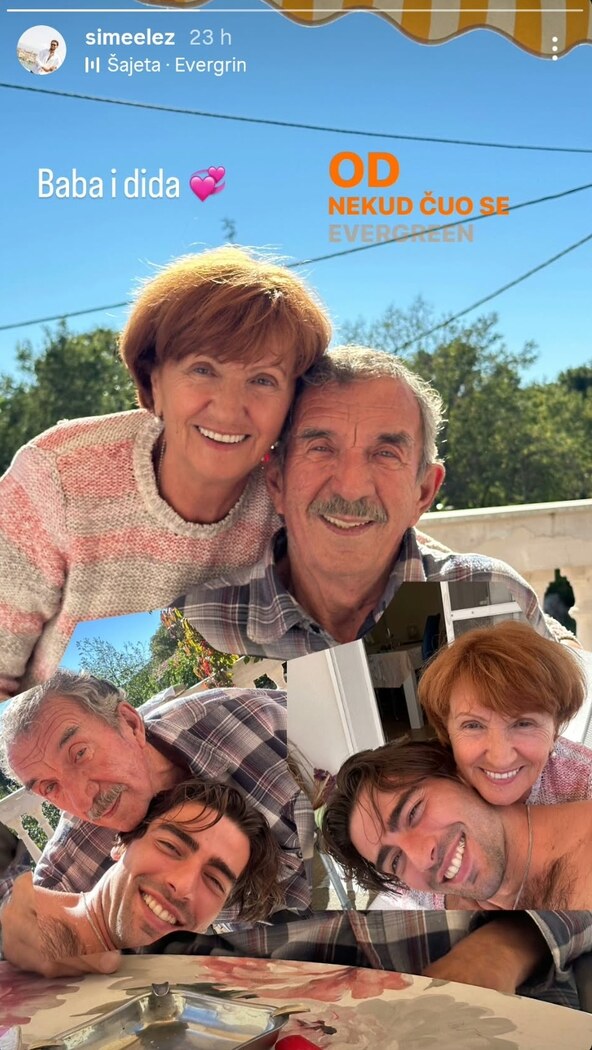 Šime Elez s bakom i djedom