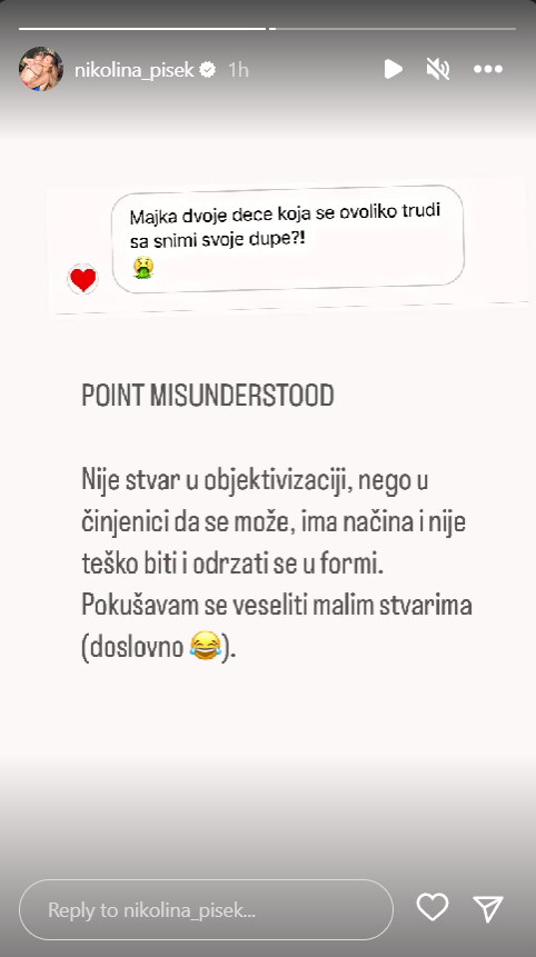Nikolina Pišek vježba u teretani