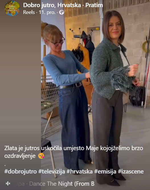 Zlata Mück Sušec priprema se za vođenje emisije 'Dobro jutro, Hrvatska'