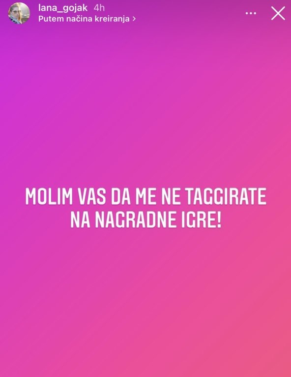 Lana Gojak odbrusila je svojim pratiteljima