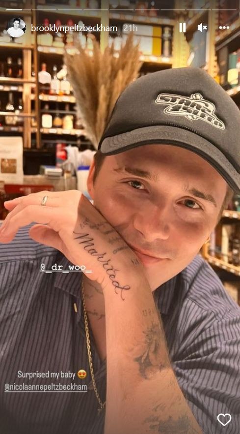 Brooklyn s tetovažom 'oženjen'