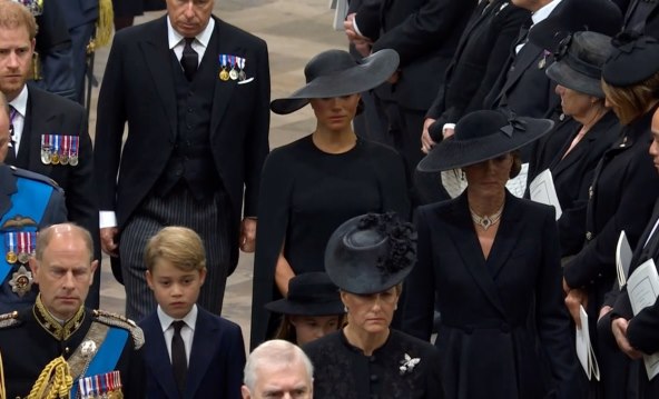 Meghan Markle na sprovodu kraljice Elizabete II.