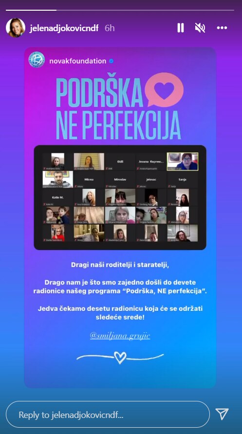 Objava Jelene Đoković na Instagramu nakon duge šutnje