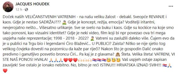 Jacques Houdek o dočeku Vatrenih