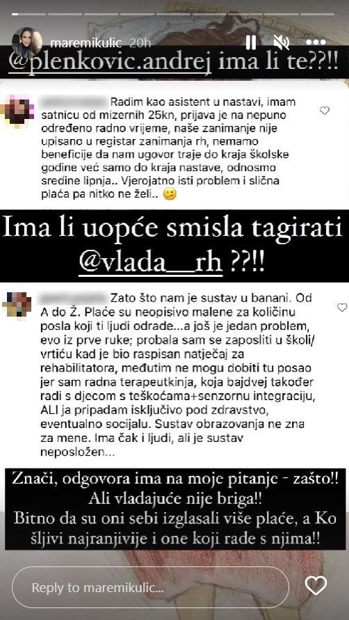 Marijana Mikulić prozvala Vladu i premijera