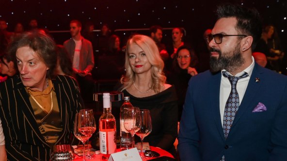 Vjekoslava Huljić, Tonči Huljić i Petar Grašo na dodjeli nagrada 'Cesarica'.