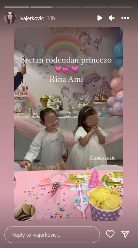 Iva Jerković s poduzetnikom Josipom Antićem ima kći Rinu Ami