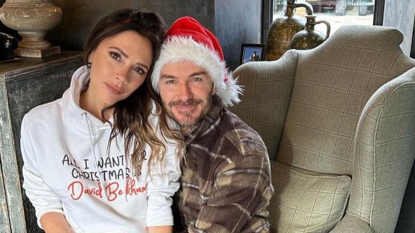 David i Victoria Beckham za Božić